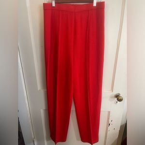 Red knit St. John Collection pants - size 10
